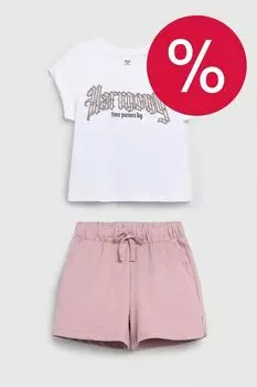 Комплект хлопковый из футболки и шорт OVS