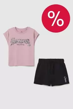 Комплект хлопковый из футболки и шорт OVS