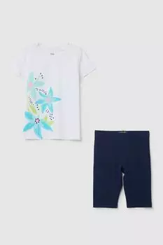 Комплект хлопковый из футболки и шорт OVS