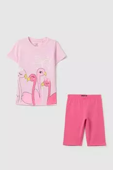 Комплект хлопковый из футболки и шорт OVS