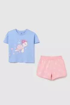 Комплект хлопковый из футболки и шорт OVS