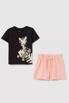 Комплект хлопковый из футболки и шорт OVS