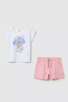 Комплект хлопковый из футболки и шорт OVS