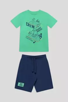 Комплект хлопковый из футболки и шорт OVS