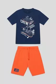 Комплект хлопковый из футболки и шорт OVS