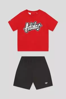 Комплект хлопковый из футболки шорт Adidas