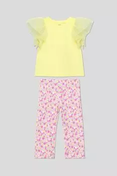 Комплект хлопковый из майки и брюк с принтом OVS