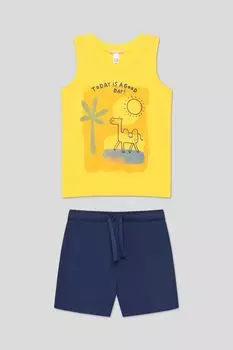 Комплект хлопковый из майки и шорт Fagottino