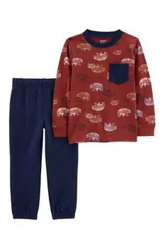 Комплект хлопковый из свитшота и брюк Carter's