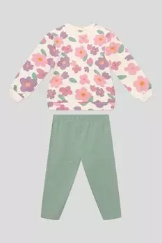 Комплект хлопковый из свитшота и брюк Fagottino