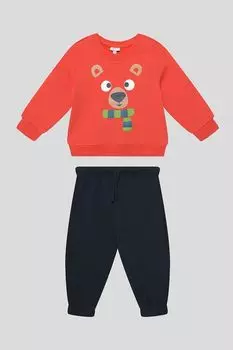 Комплект хлопковый из свитшота и брюк Fagottino