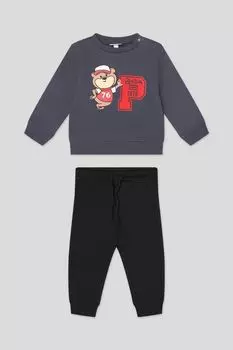 Комплект хлопковый из свитшота и брюк Fagottino