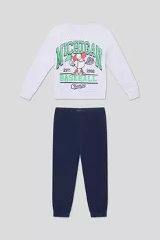 Комплект хлопковый из свитшота и брюк OVS