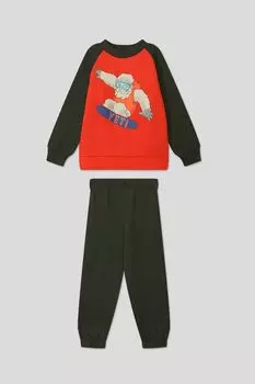 Комплект хлопковый из свитшота и брюк OVS