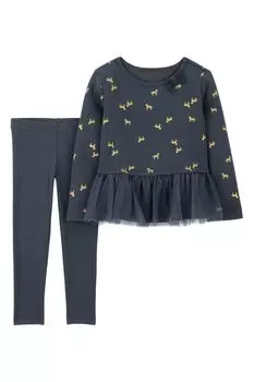 Комплект хлопковый из свитшота и легинсов Carter's