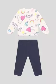 Комплект хлопковый из свитшота и легинсов Fagottino