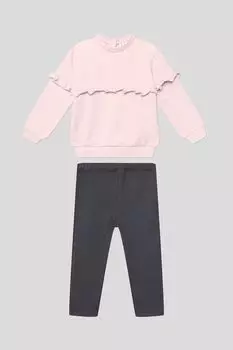 Комплект хлопковый из свитшота и легинсов Fagottino