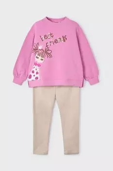 Комплект хлопковый из свитшота и легинсов Mayoral