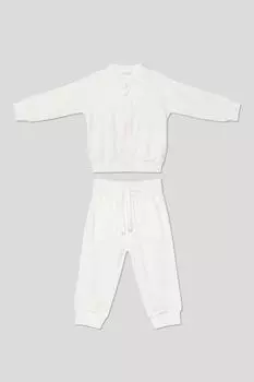 Комплект хлопковый из толстовки и брюк Leoking