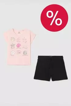 Комплект хлопковый из топа и шорт OVS