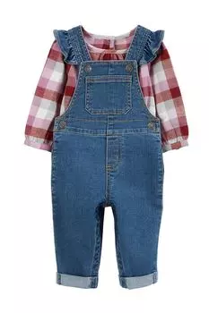 Комплект из блузы и джинсового комбинезона Carter's