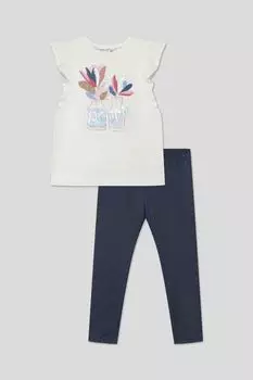 Комплект из футболки и легинсов с принтом Mayoral