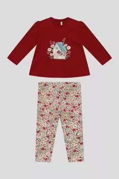 Комплект из футболки и легинсов с принтом Mayoral