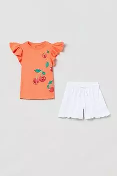 Комплект из футболки и шорт с оборками OVS