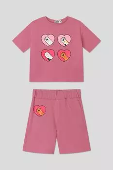 Комплект из футболки и шорт с принтом GIOCO