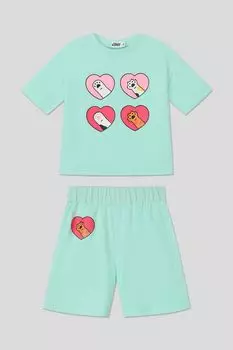 Комплект из футболки и шорт с принтом GIOCO