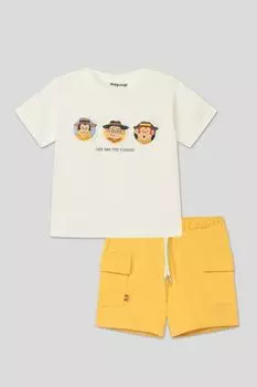 Комплект из футболки и шорт с принтом Mayoral