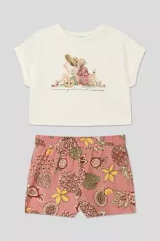 Комплект из футболки и шорт с принтом Mayoral