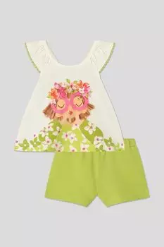 Комплект из футболки и шорт с принтом Mayoral