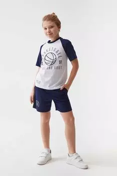 Комплект из футболки и шорт с принтом Smena