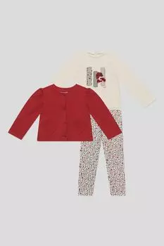 Комплект из кардигана, футболки и легинсов Mayoral