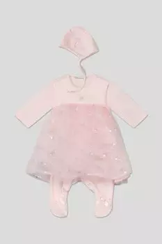 Комплект из комбинезона с юбкой и чепчика Choupette