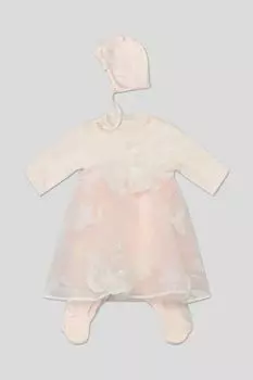 Комплект из комбинезона с юбкой и чепчика Choupette