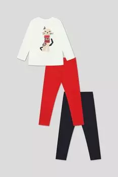 Комплект из лонгслива и двух легинсов Mayoral