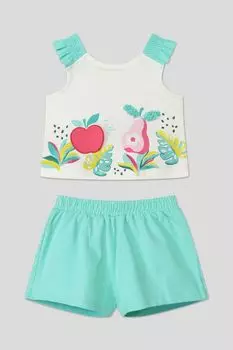 Комплект из майки и шорт с принтом Mayoral