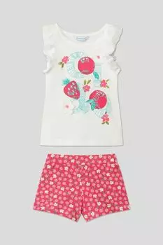 Комплект из майки и шорт с принтом Mayoral