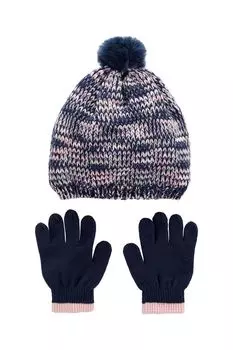 Комплект из шапки с помпоном и варежек Carter's