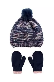 Комплект из шапки с помпоном и варежек Carter's