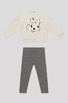 Комплект из толстовки и легинсов с принтом Mayoral