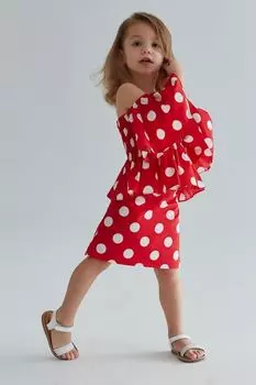 Комплект из юбки и топа с пышными рукавами EVIKA KIDS