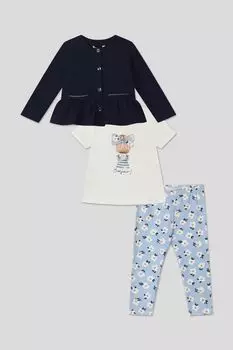 Комплект из жакета, футболки и легинсов с принтом Mayoral