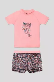 Комплект купальный из футболки и плавок с принтом Color Kids