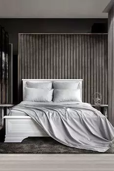 Комплект постельного белья антибактериальный из сатина с контрастной отделкой Soft Silver