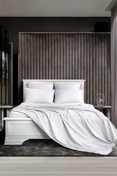 Комплект постельного белья антибактериальный из сатина с контрастной отделкой Soft Silver