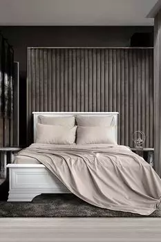 Комплект постельного белья антибактериальный из сатина с контрастной отделкой Soft Silver