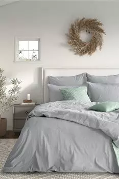 Комплект постельного белья хлопковый Melange Silver Verossa